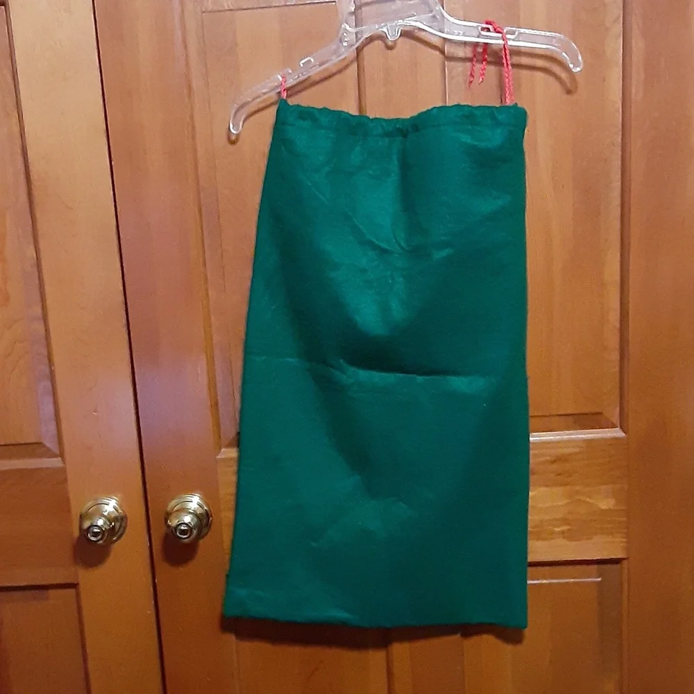 Happy Holidays Candy Cane Green Felt Gift Bag